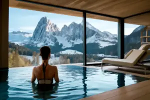 Hotel con spa panoramica sulle Dolomiti: il vero valore della vista sulle cime innevate