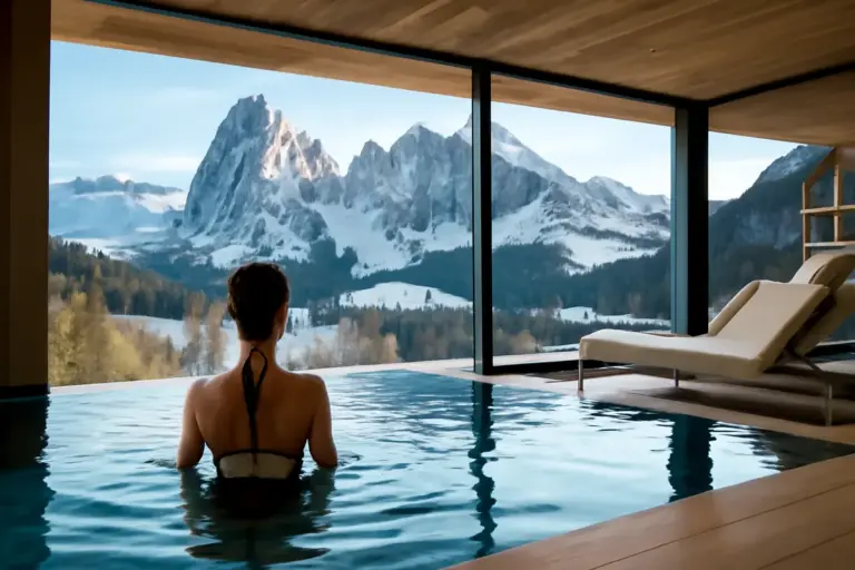 Hotel con spa panoramica sulle Dolomiti: il vero valore della vista sulle cime innevate