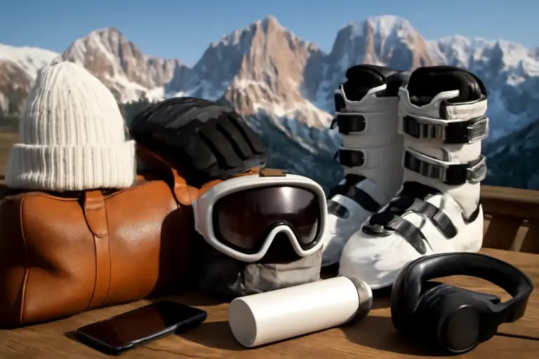 Cosa portare nello ski trip di lusso sulle Dolomiti? Gli accessori che alzano davvero il comfort in pista