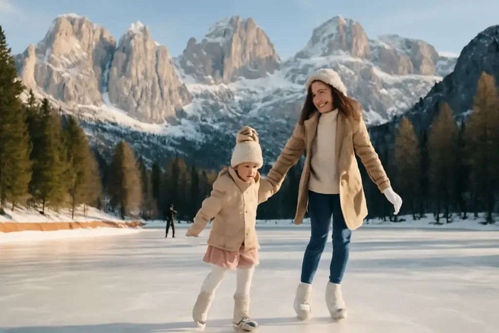 Pattinaggio artistico privato sulle Dolomiti: l’esperienza esclusiva che incanta adulti e bambini