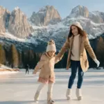 Pattinaggio artistico privato sulle Dolomiti: l’esperienza esclusiva che incanta adulti e bambini