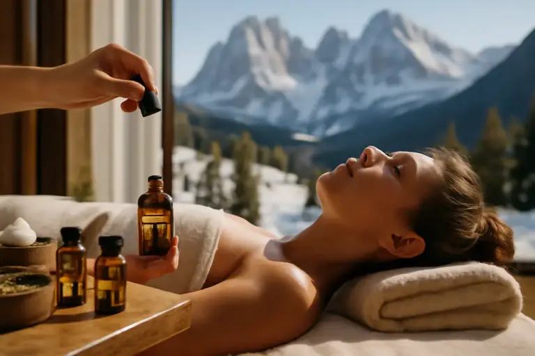 Oli essenziali delle Dolomiti nei trattamenti spa: perché aiutano a ritrovare energia dopo una giornata sulla neve