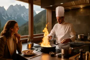 Esperienza di cucina a vista negli hotel di lusso dolomitici: il vantaggio per chi ama scoprire i segreti degli chef