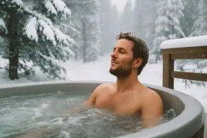 Immersione nelle vasche idromassaggio outdoor: l’effetto tonificante dell’acqua calda tra la neve